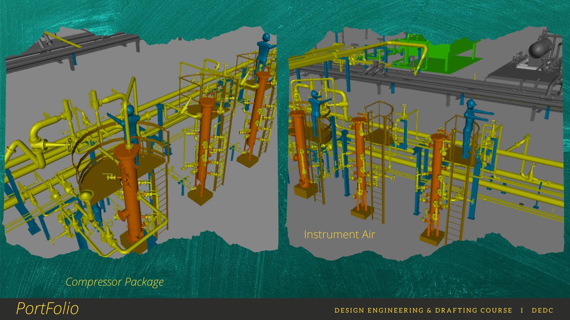 3D Modeling Compressor Package Industrial Air System