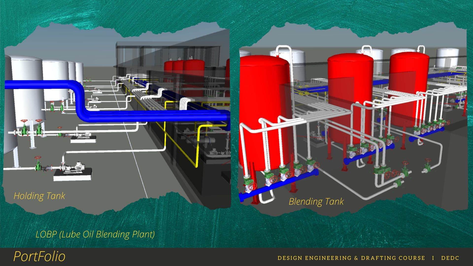 Lube Oil Blending Plant 3D Modeling