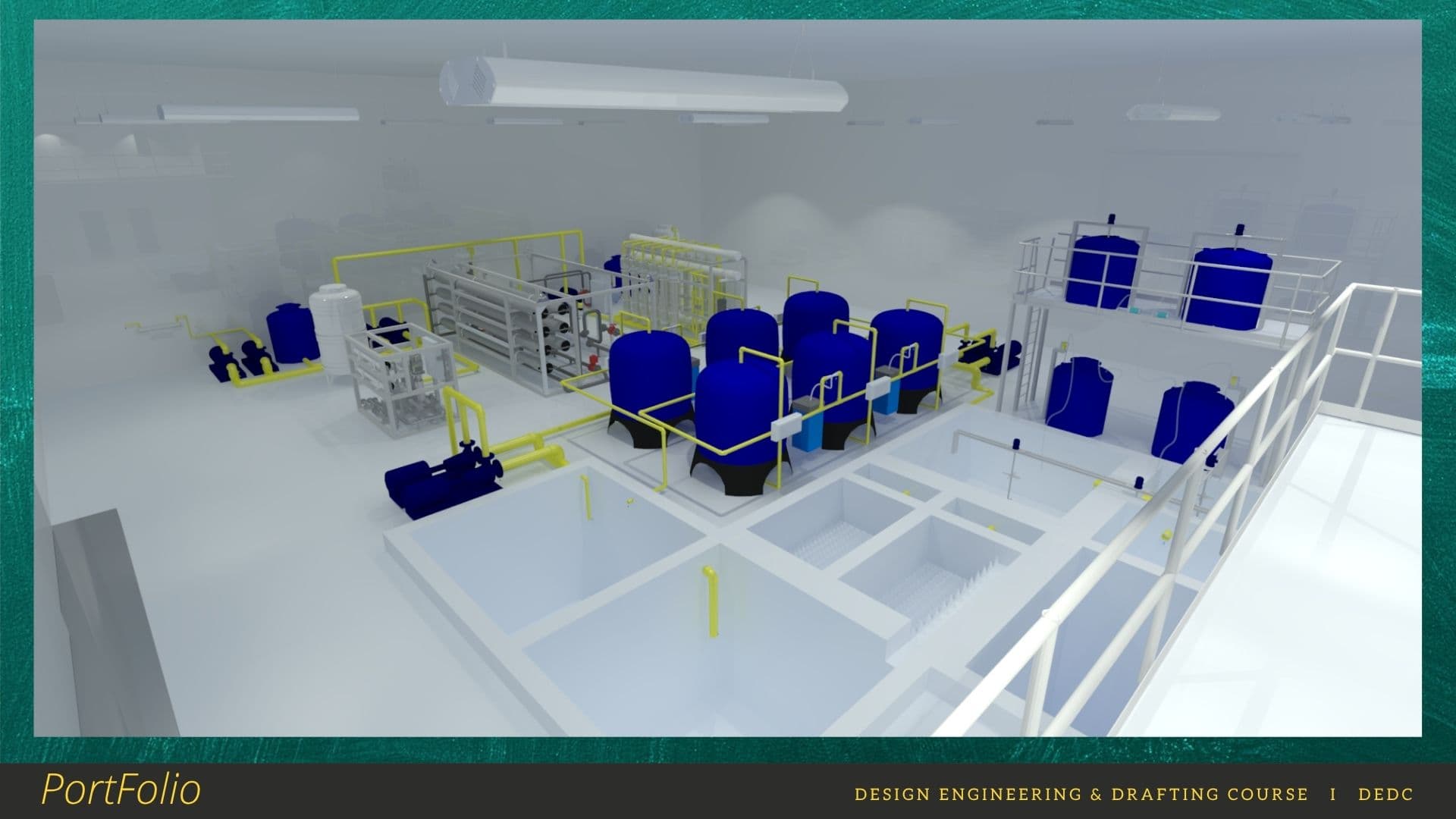 Fasilitas Water Treatment Plant Layout 3D