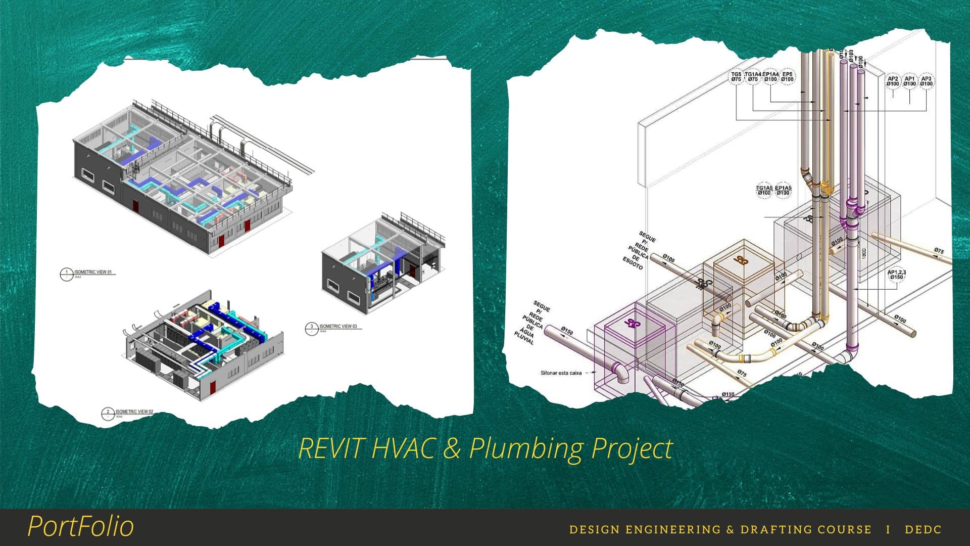 Desain Isometrik Jaringan Plumbing dan HVAC Revit